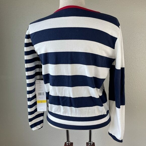 NWT Josephine Chaus Striped Long Sleeve Top Size M - Picture 6 of 8